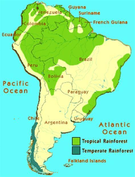la foresta pluviale in Brasile mappa