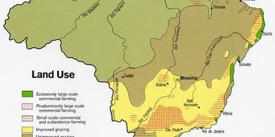 Mappa di Brasile agricoltura