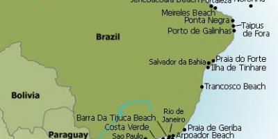 Mappa spiagge del Brasile
