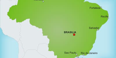 Capitale del Brasile sulla mappa