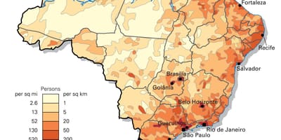 Densità della popolazione la mappa Brasile