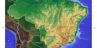 Mappa altimetrica del Brasile