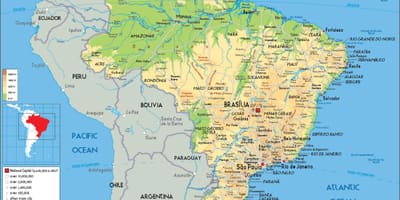 Brasile geografia mappa