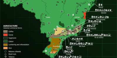 Mappa di Brasile risorse naturali