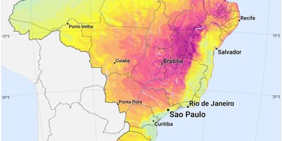 Mappa di Brasile sole