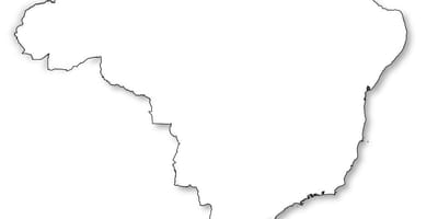 Mappa di Brasile contorno