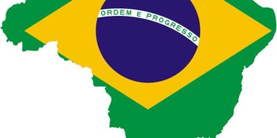 Brasile bandiera mappa