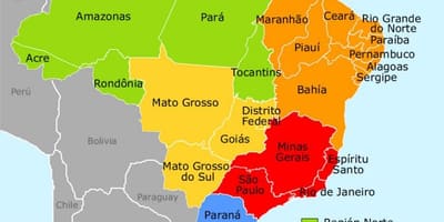 Regioni del brasile mappa