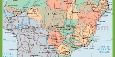 Politico, mappa, Brasile