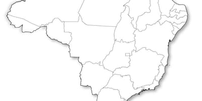 La mappa del brasile vuoto