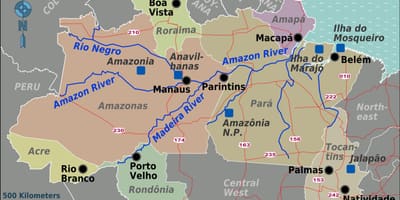 Mappa del nord del Brasile